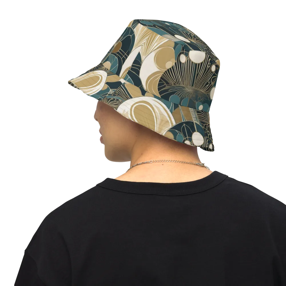 Gilded Night Garden on Reversible Bucket Hat — Back Inside