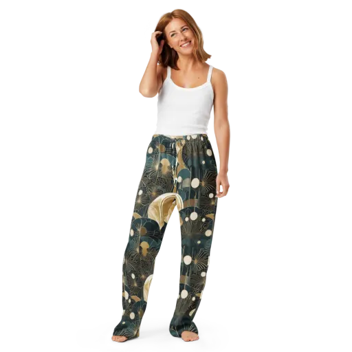 Gilded Night Garden on a Women's Pajama Pants