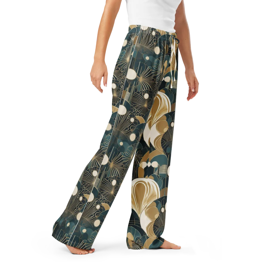 Gilded Night Garden on Women's Pajama Pants — Right Front