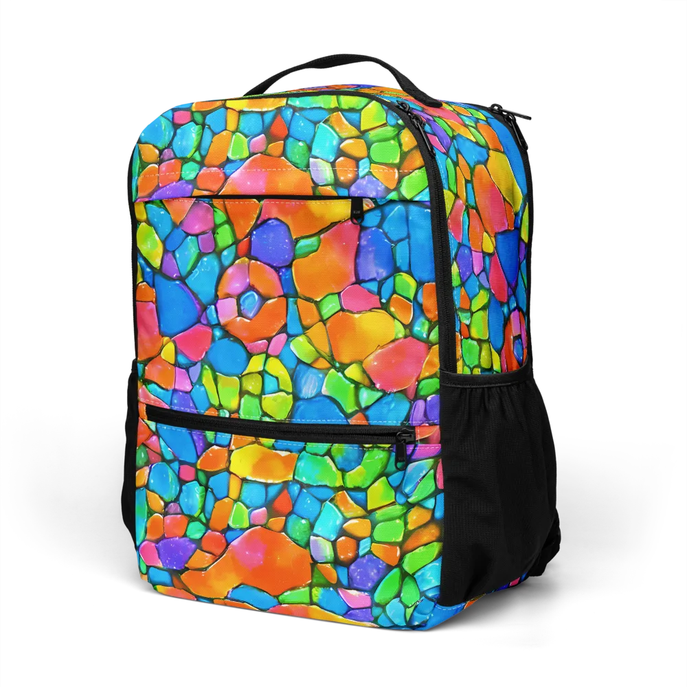 Prismatic Mosaic on Utility Backpack — Left Front
