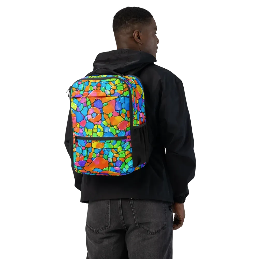 Prismatic Mosaic on Utility Backpack — Back