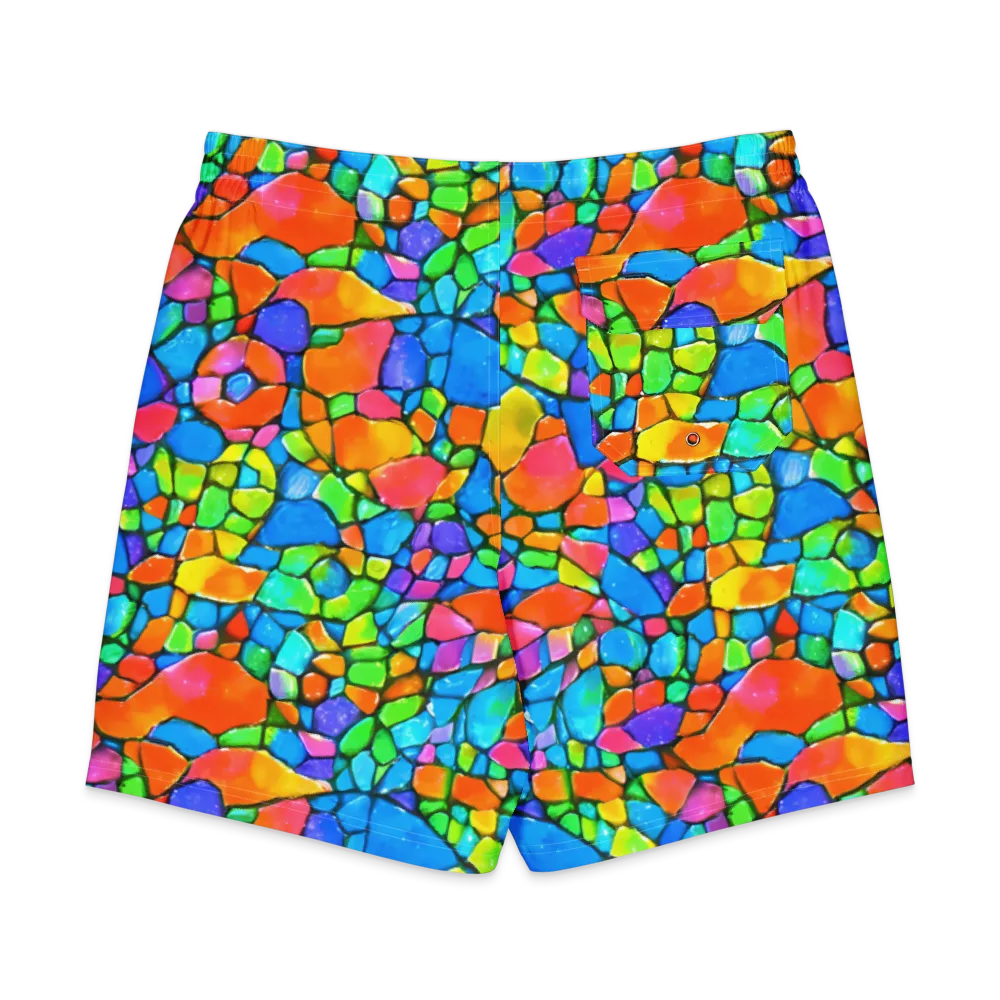 Prismatic Mosaic on Men's Board Shorts — Back