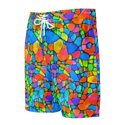 Prismatic Mosaic on a Men's Board Shorts