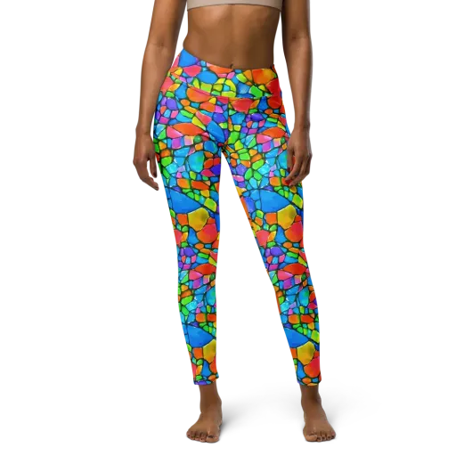 Prismatic Mosaic on a Yoga Leggings