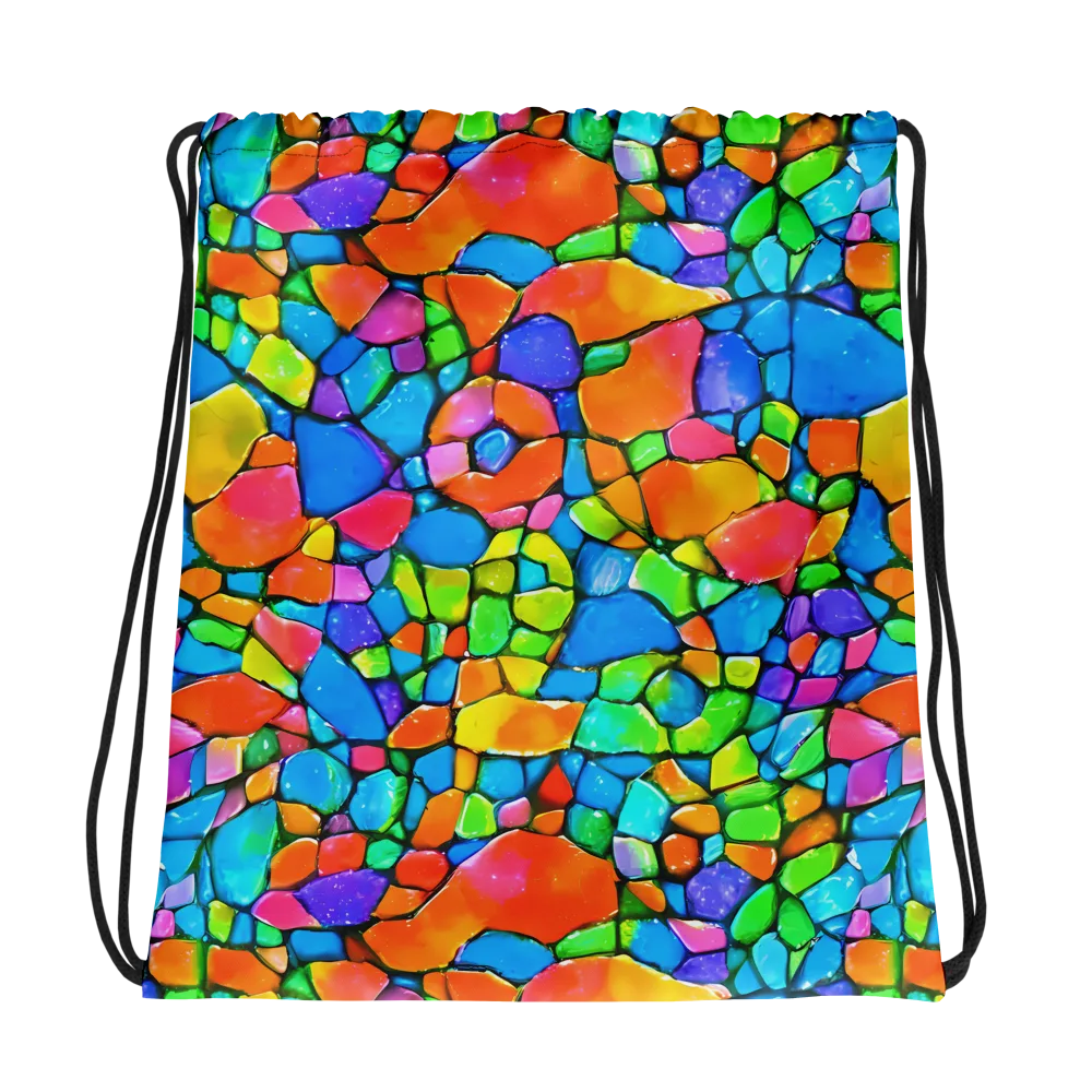 Prismatic Mosaic on Drawstring Bag — Photo