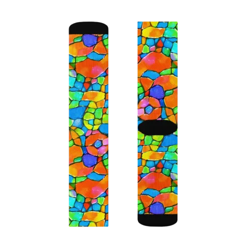 Prismatic Mosaic on a Socks