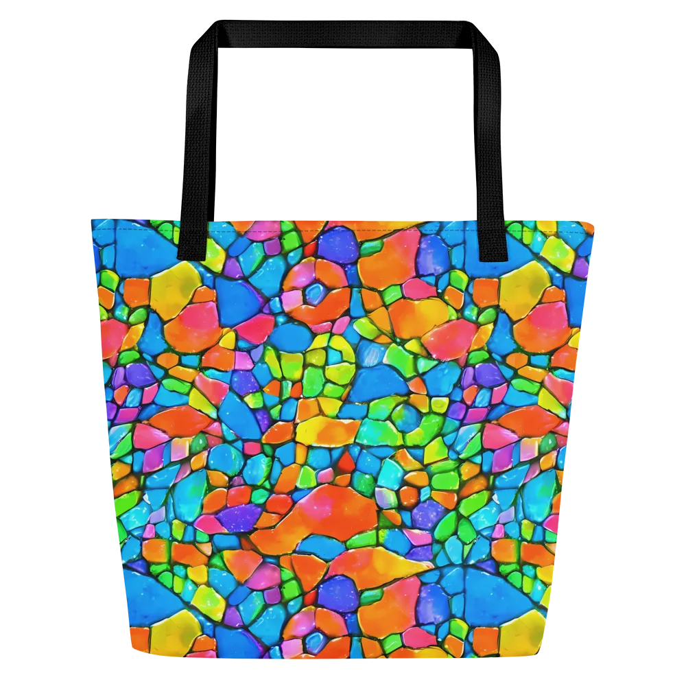 Prismatic Mosaic on Large Tote Bag W/ Pocket — Front