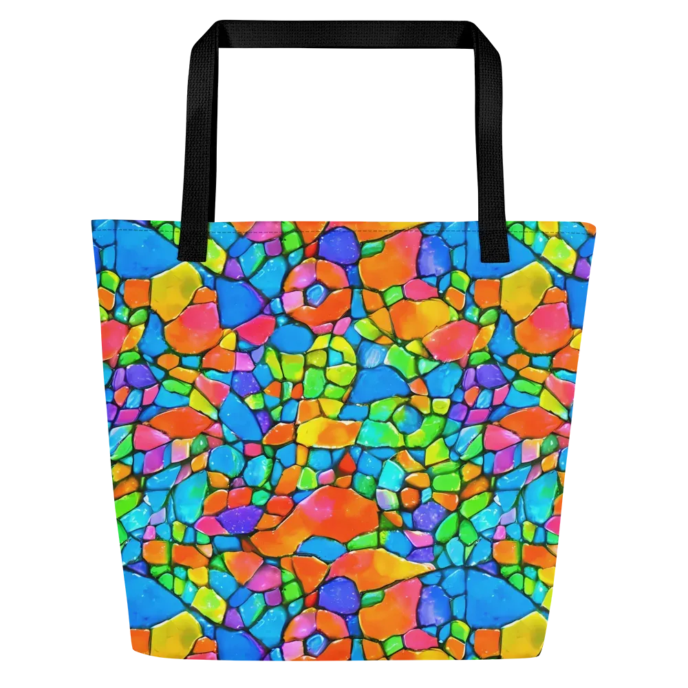 Prismatic Mosaic on Large Tote Bag W/ Pocket — Front