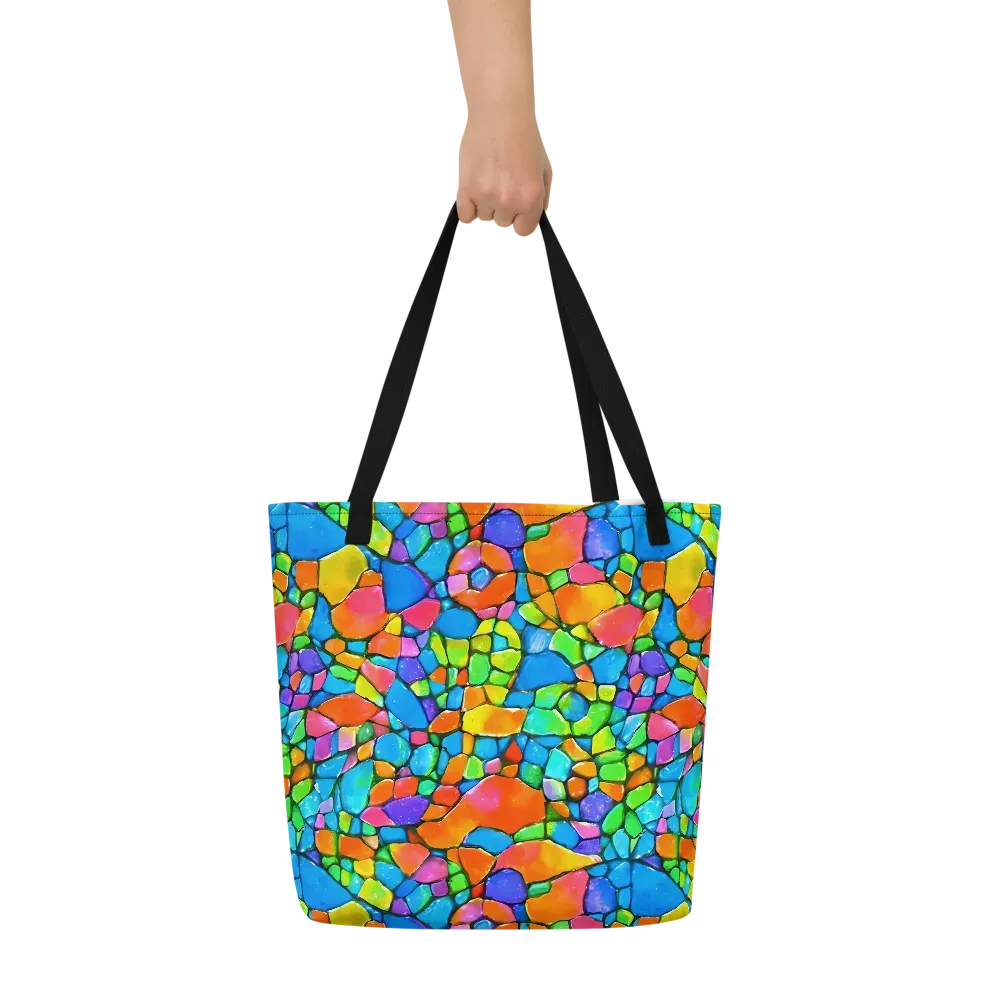 Prismatic Mosaic on Large Tote Bag W/ Pocket — Front