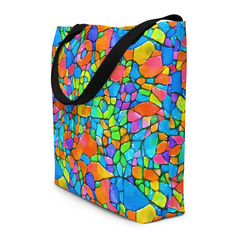Prismatic Mosaic on Large Tote Bag W/ Pocket — Front