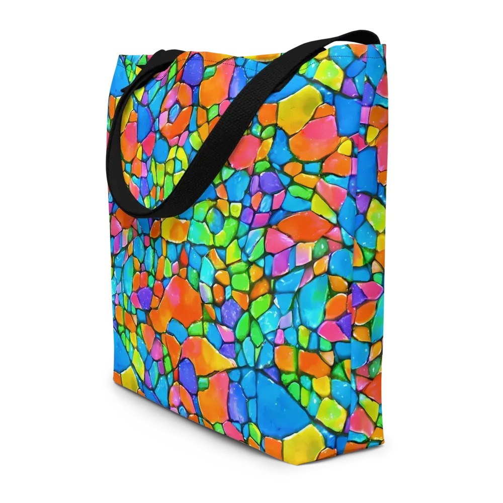 Prismatic Mosaic on Large Tote Bag W/ Pocket — Front