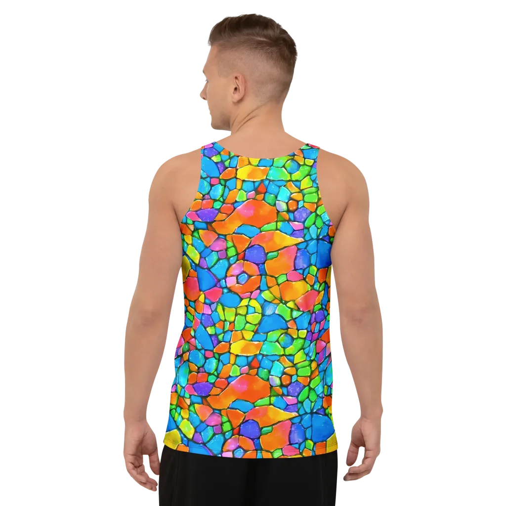 Prismatic Mosaic on Men's Tank Top — Back
