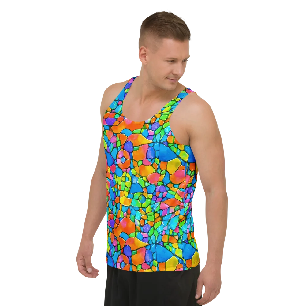 Prismatic Mosaic on Men's Tank Top — Left Front
