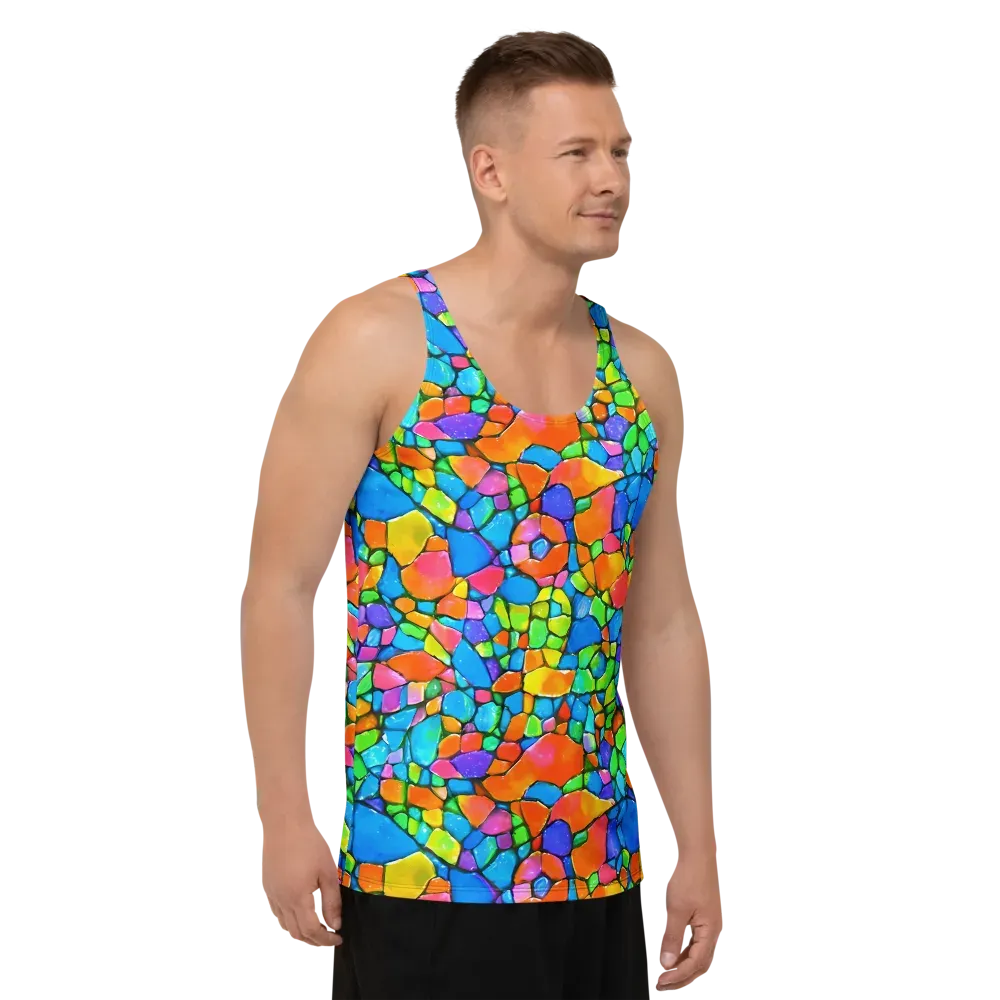Prismatic Mosaic on Men's Tank Top — Right Front
