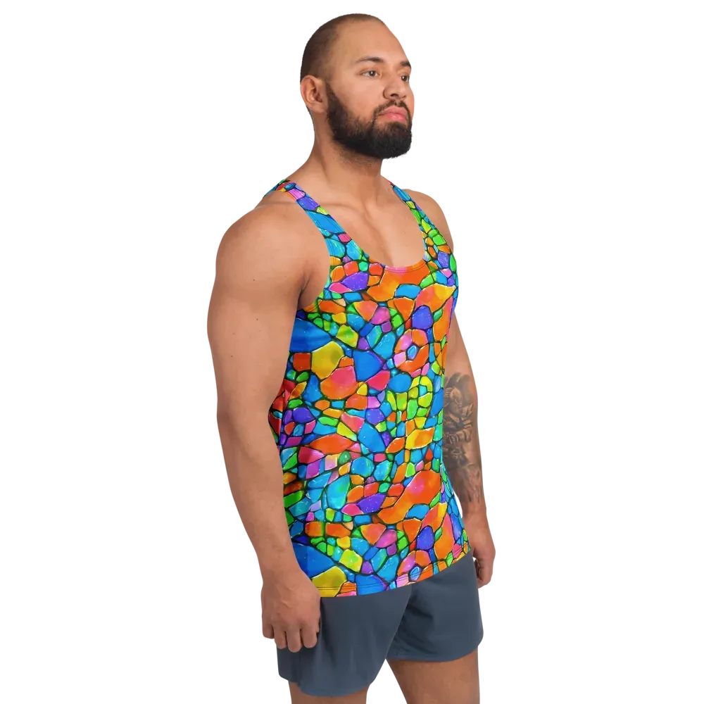 Prismatic Mosaic on Men's Tank Top — Right Front