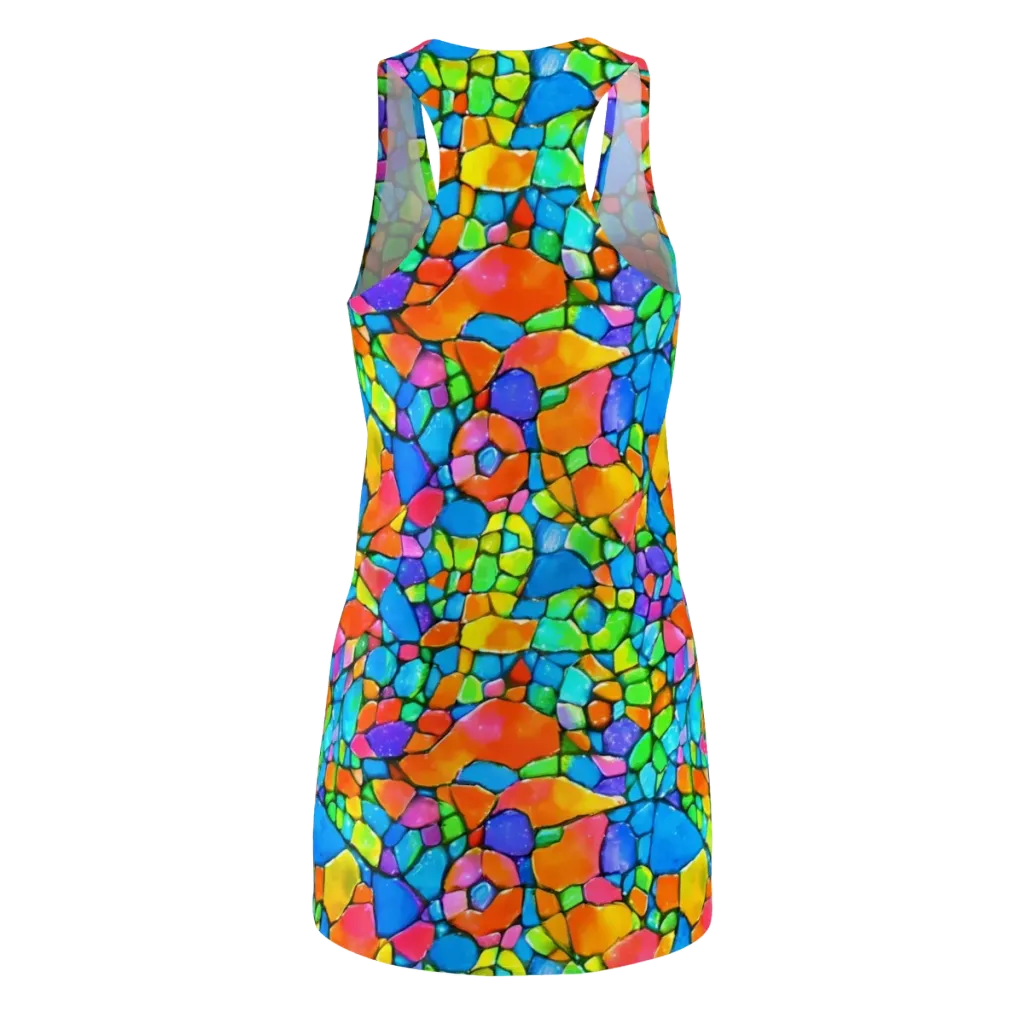 Prismatic Mosaic on Racerback Dress — Back