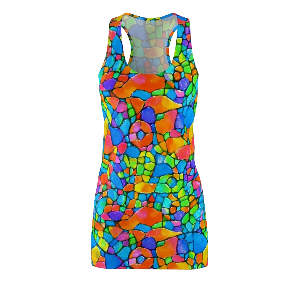Prismatic Mosaic on Racerback Dress — Front