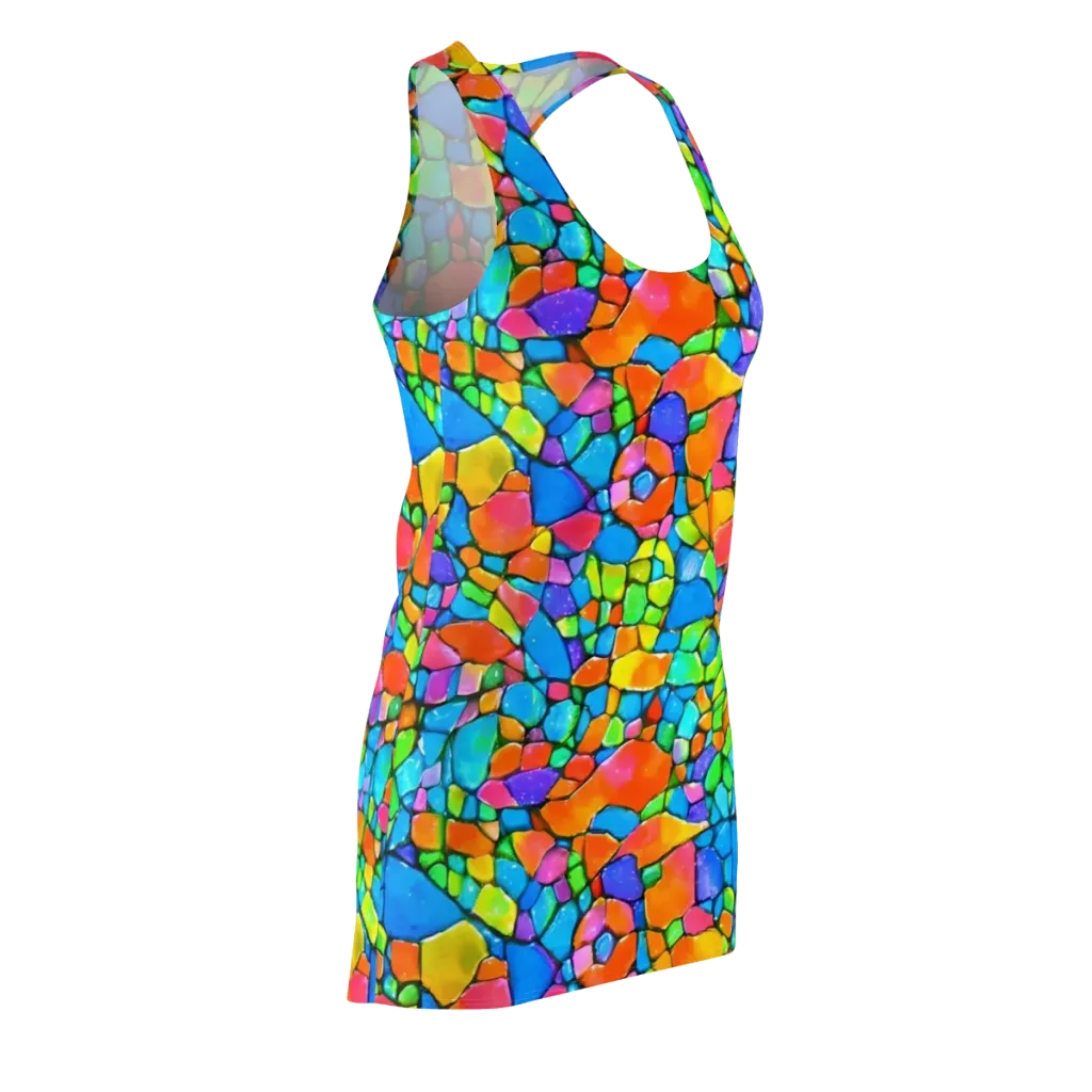 Prismatic Mosaic on Racerback Dress — Front Side