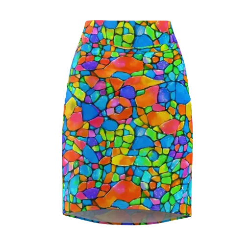 Prismatic Mosaic on a Pencil Skirt