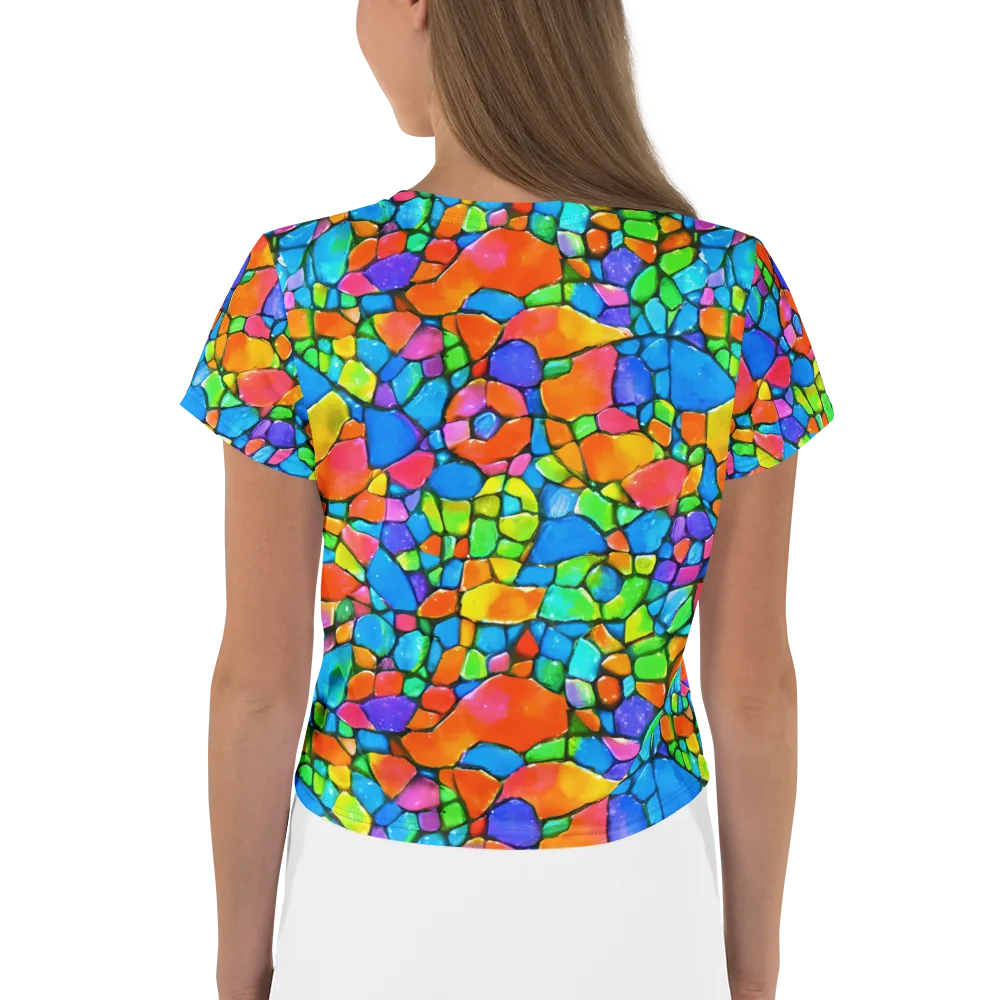 Prismatic Mosaic on Crop Tee — Back