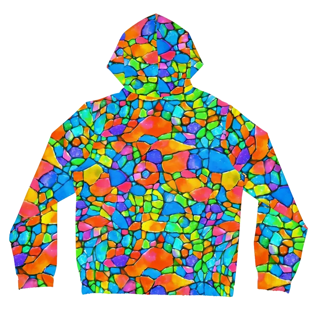 Prismatic Mosaic on Women's Full-Zip Hoodie — Back