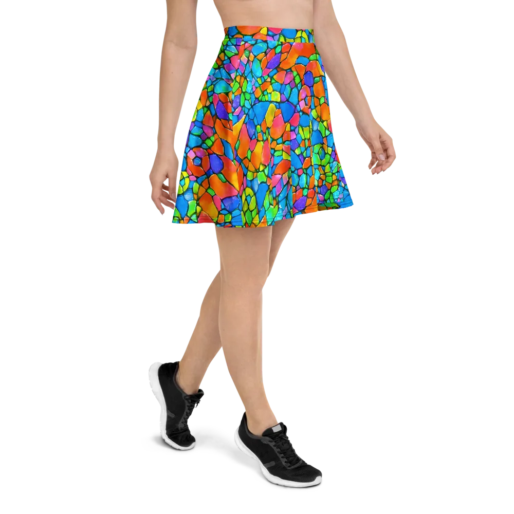 Prismatic Mosaic on Skater Skirt — Right