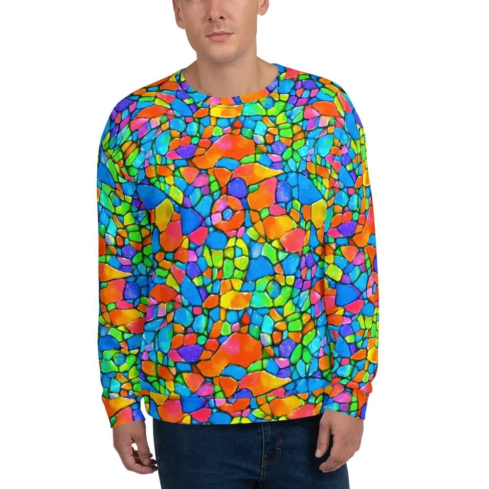 Prismatic Mosaic on Sweatshirt — Front