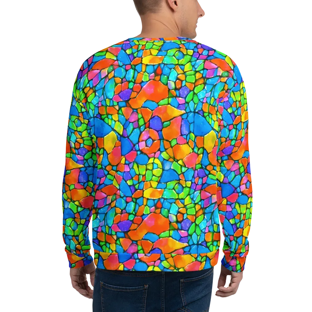 Prismatic Mosaic on Sweatshirt — Back
