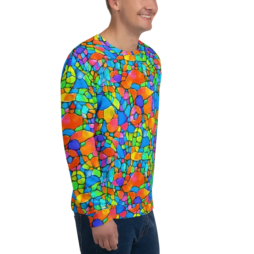 Prismatic Mosaic on Sweatshirt — Right Front