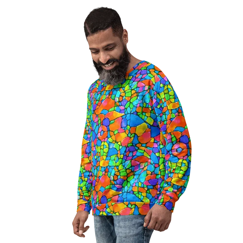 Prismatic Mosaic on Sweatshirt — Left Front