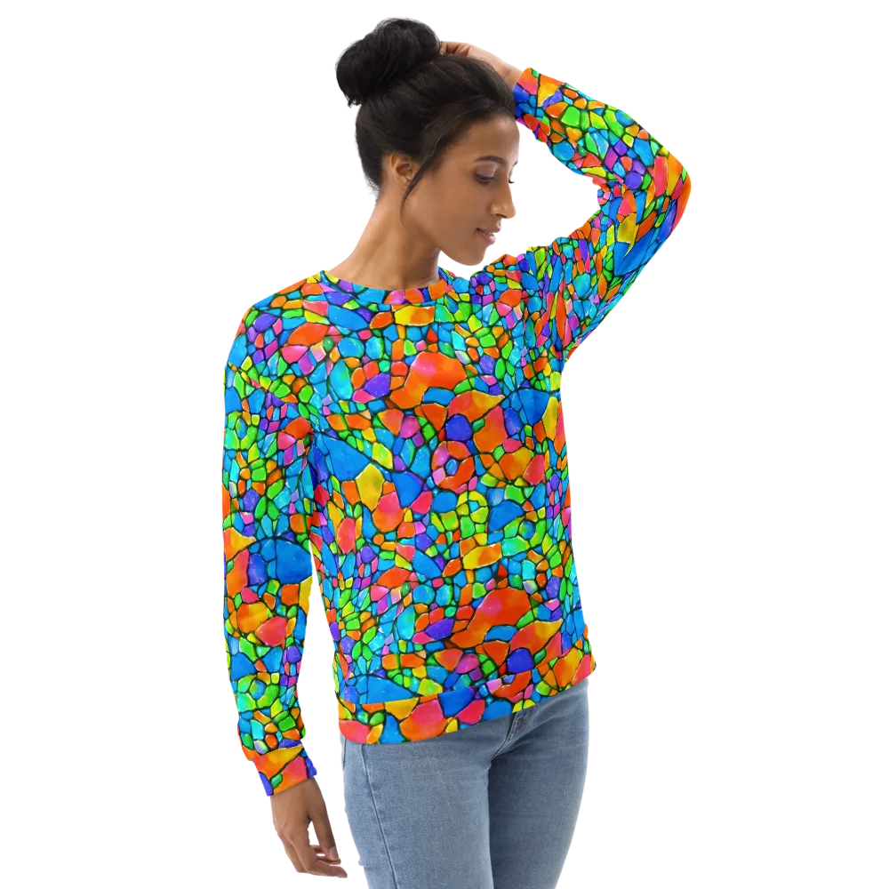Prismatic Mosaic on Sweatshirt — Right Front