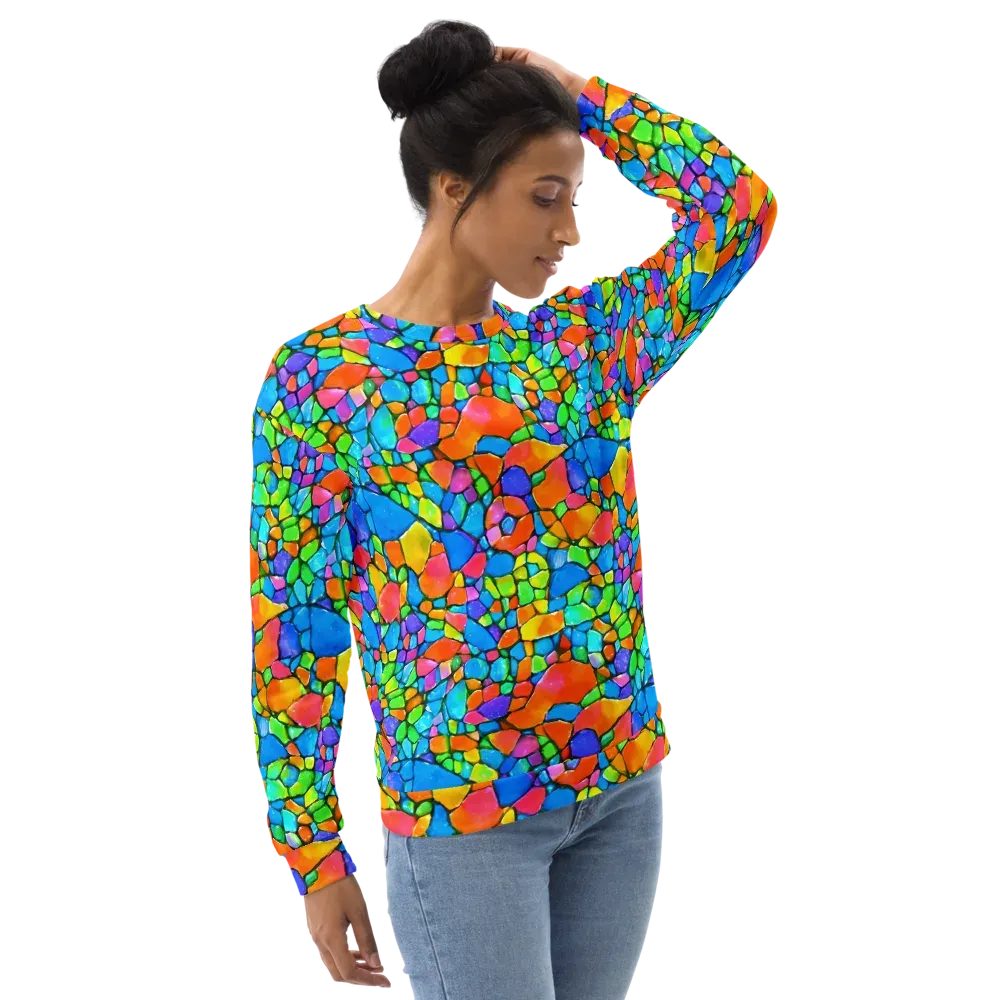 Prismatic Mosaic on Sweatshirt — Right Front