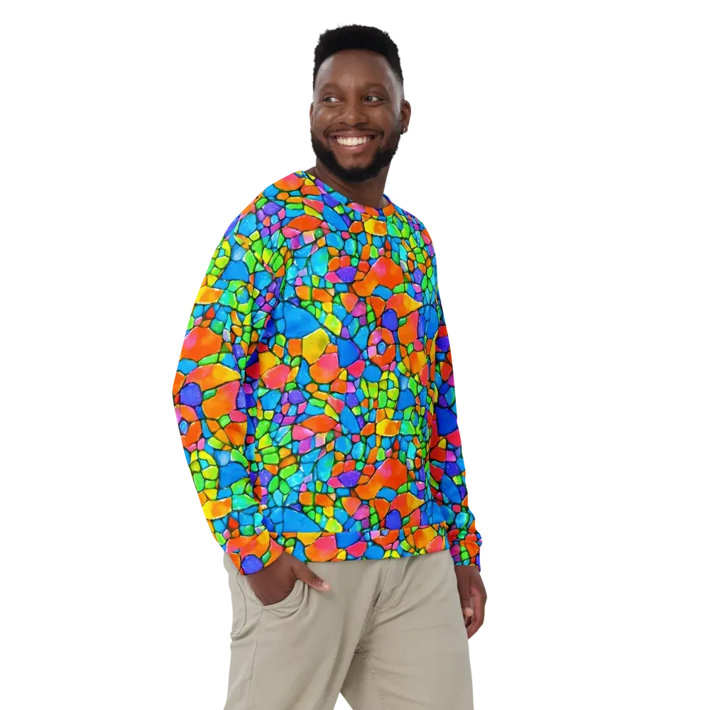 Prismatic Mosaic on Sweatshirt — Front