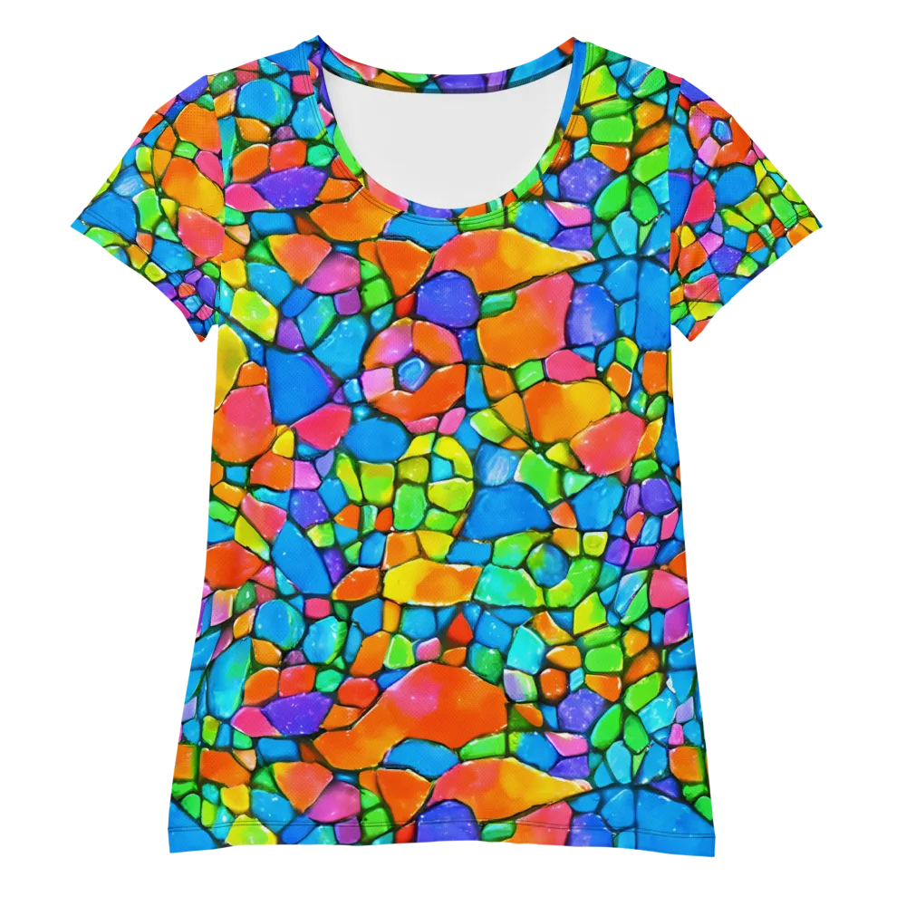 Prismatic Mosaic on Women's Athletic T-Shirt — Front