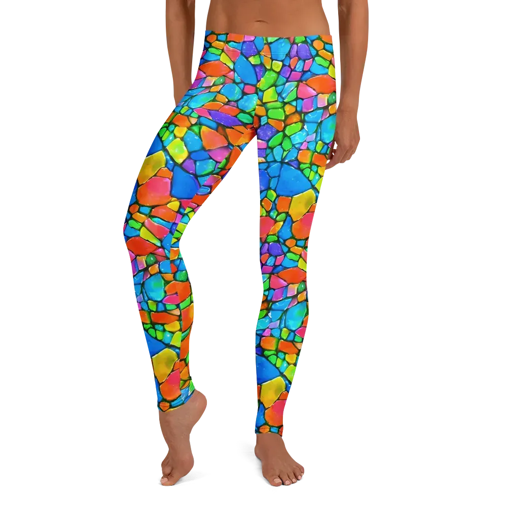 Prismatic Mosaic on Leggings — Front