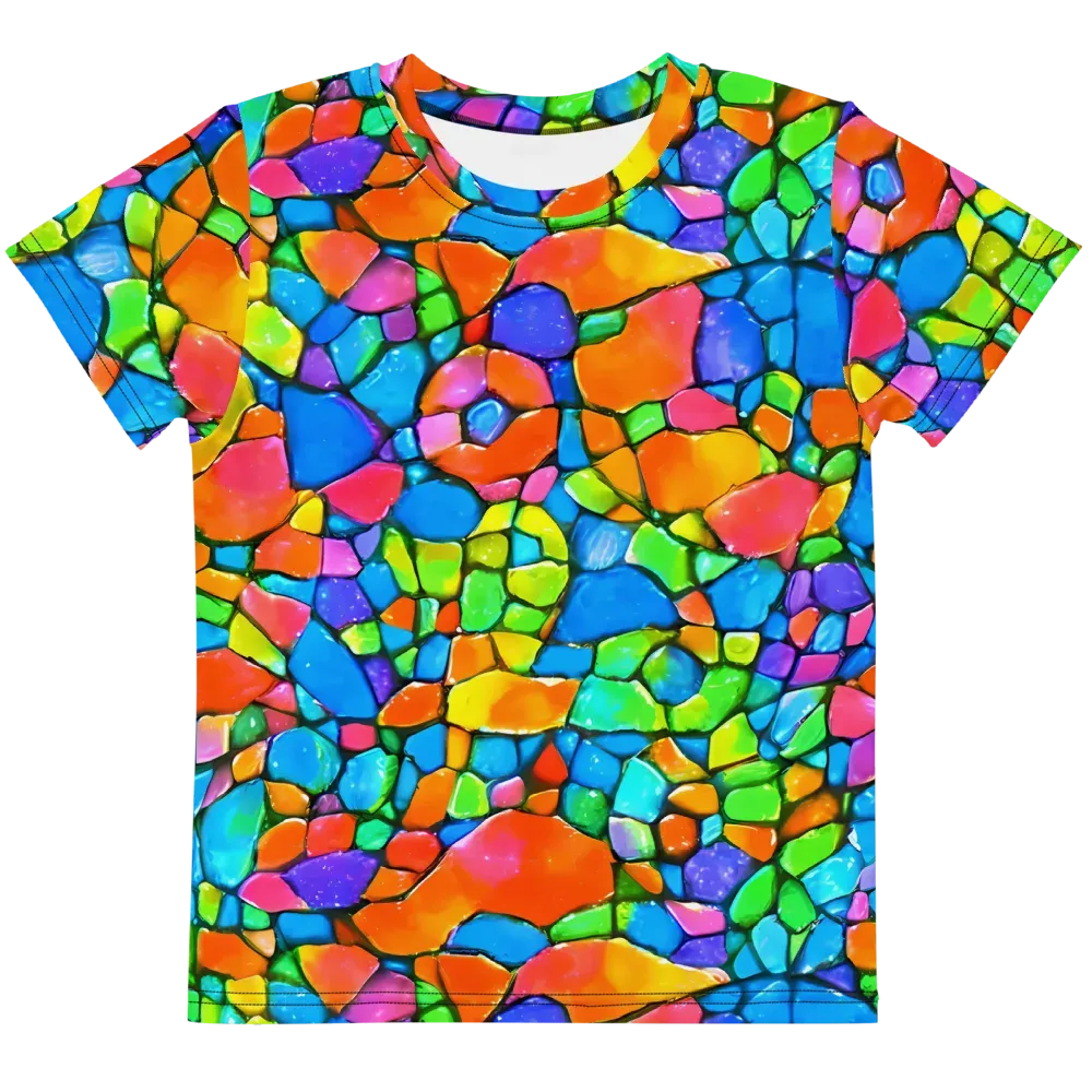 Prismatic Mosaic on Kids Crew Neck T-Shirt — Front