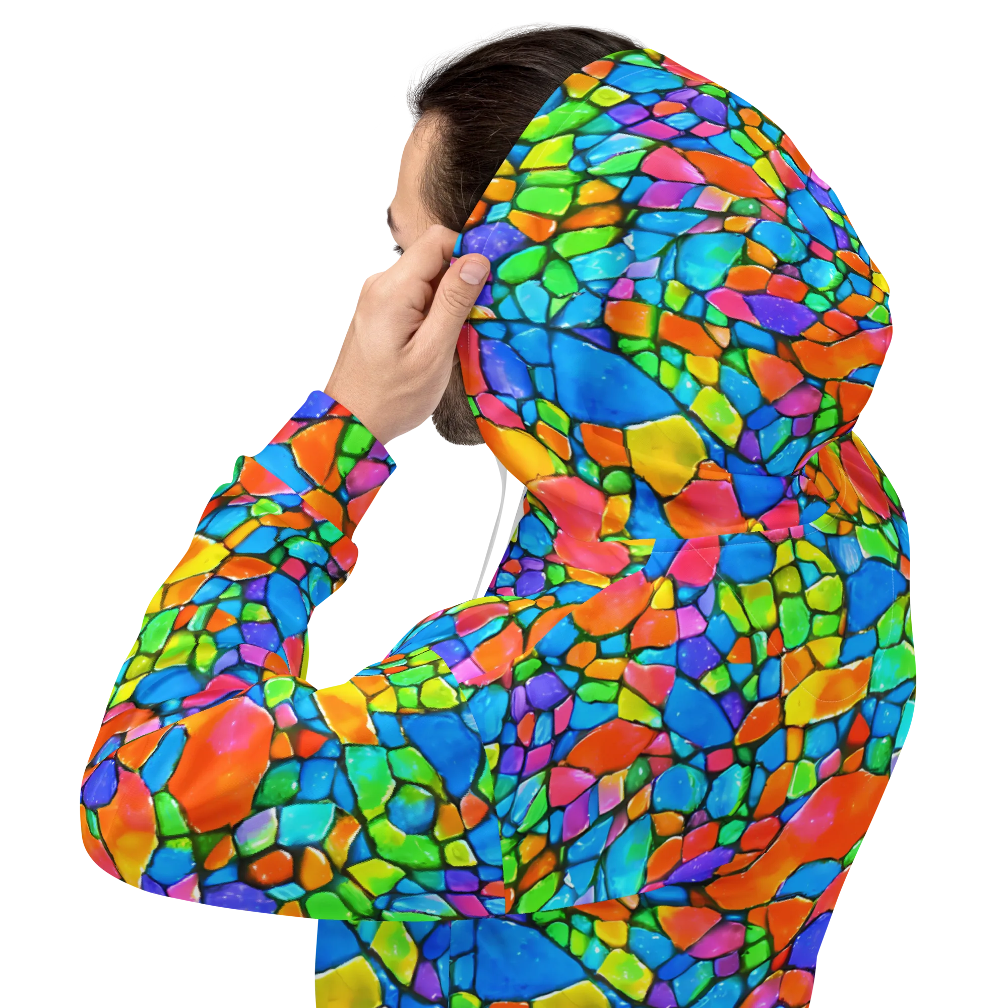 Prismatic Mosaic on Hoodie — Back
