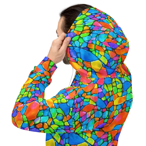 Prismatic Mosaic on a Hoodie