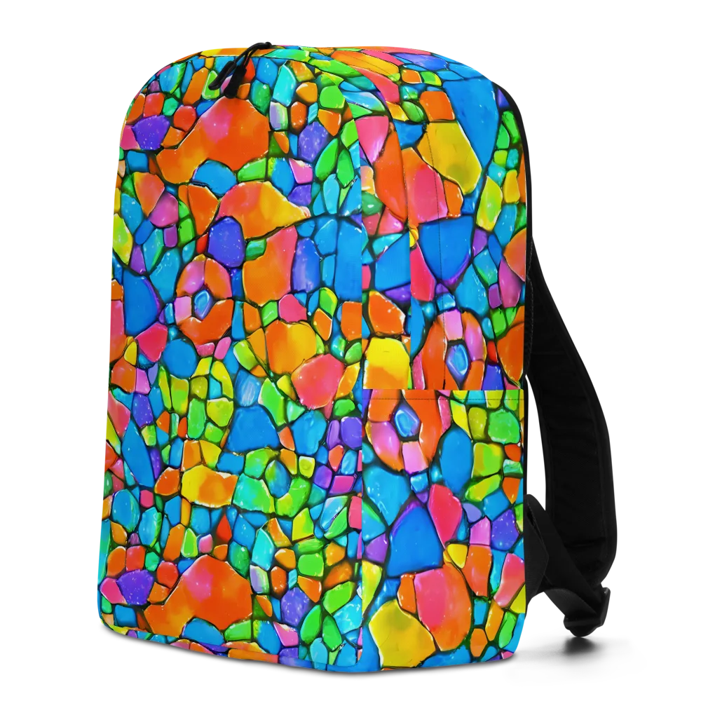 Prismatic Mosaic on Minimalist Backpack — Left