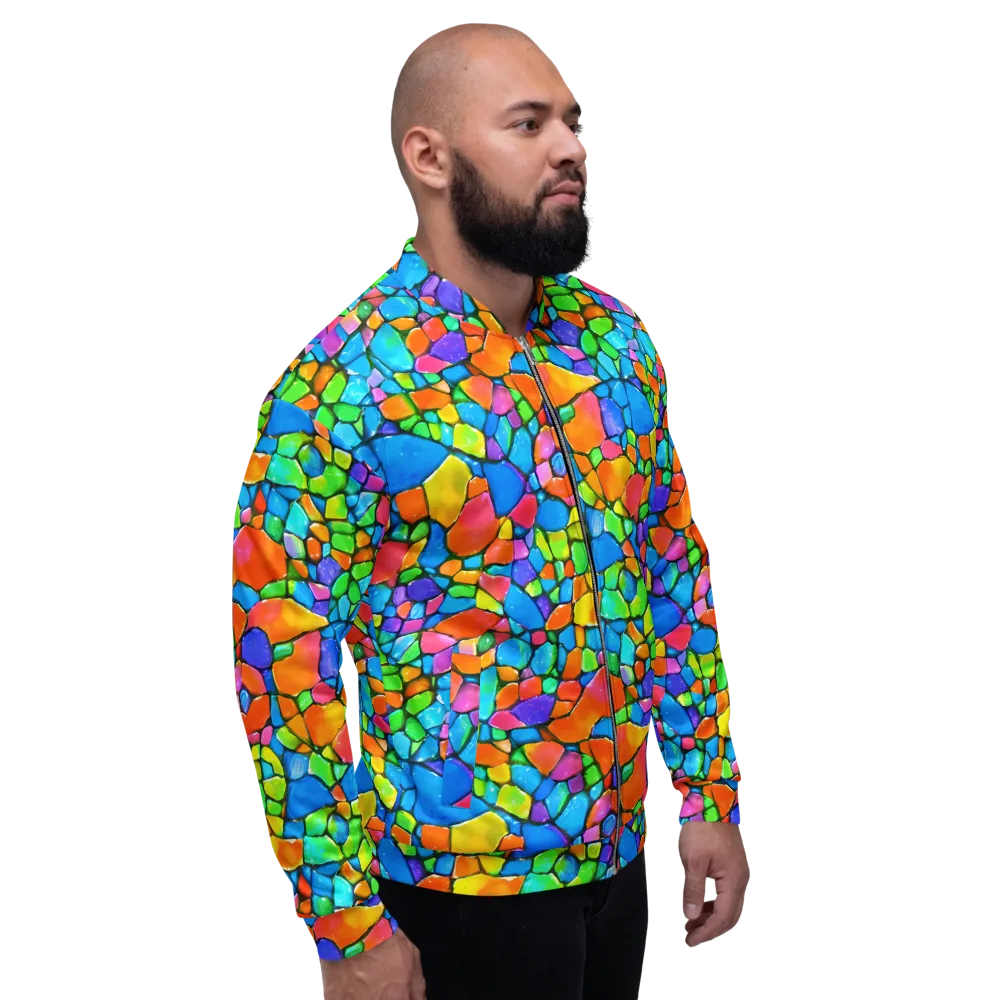 Prismatic Mosaic on Bomber Jacket — Right