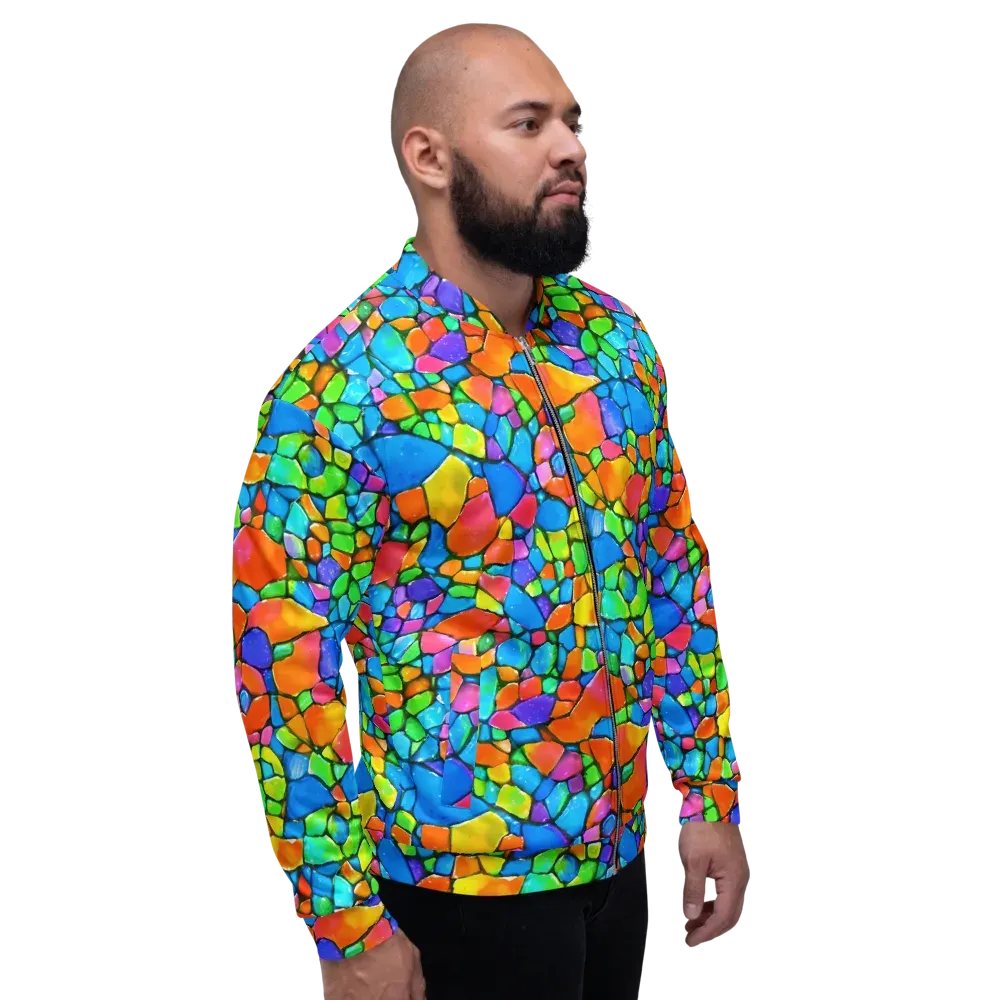 Prismatic Mosaic on Bomber Jacket — Right