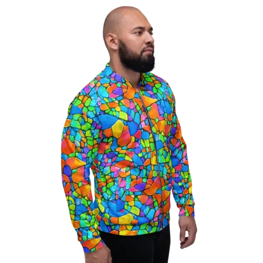 Prismatic Mosaic on a Bomber Jacket
