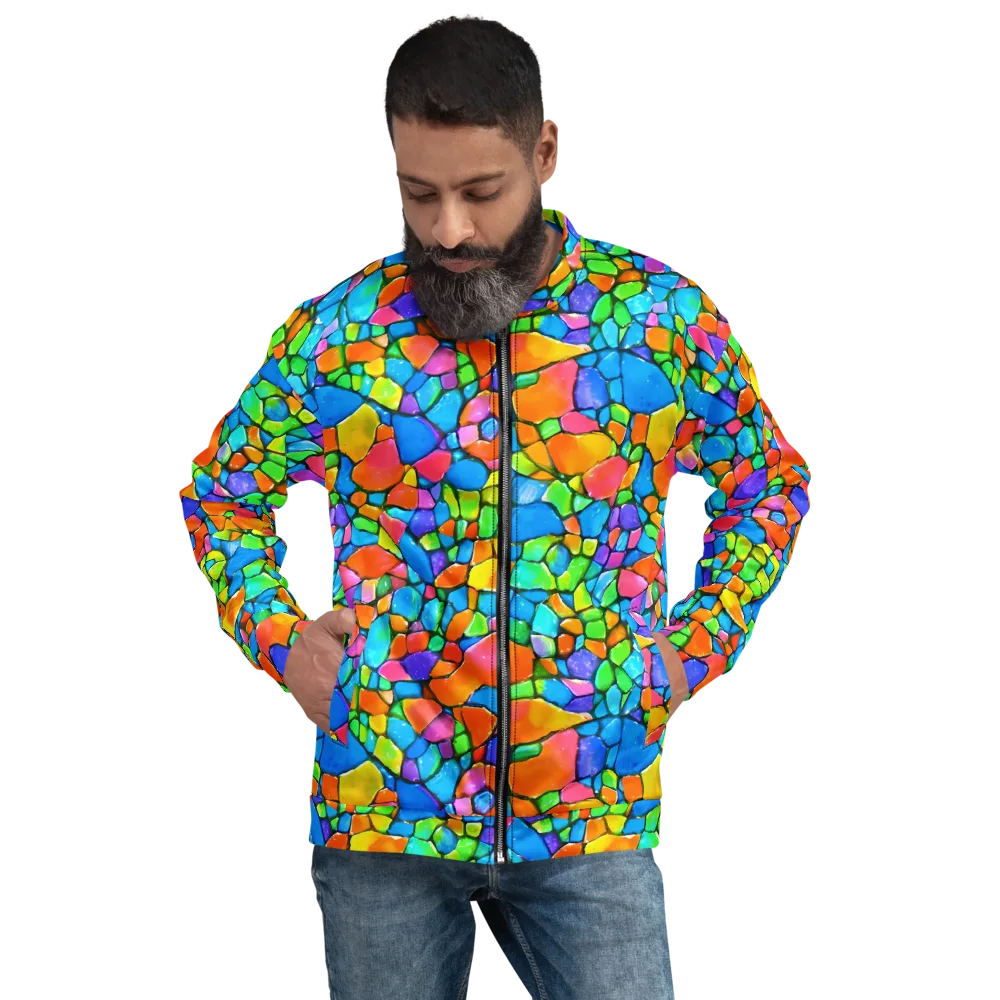 Prismatic Mosaic on Bomber Jacket — Front