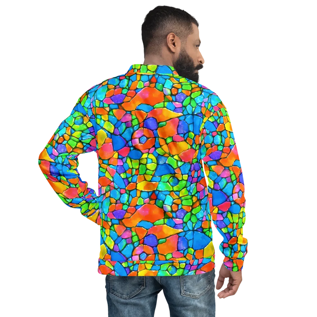 Prismatic Mosaic on Bomber Jacket — Back