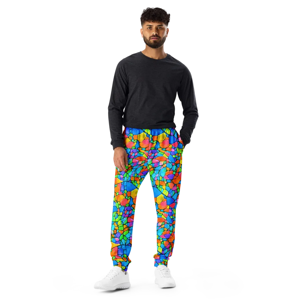 Prismatic Mosaic on Men's Joggers — Front