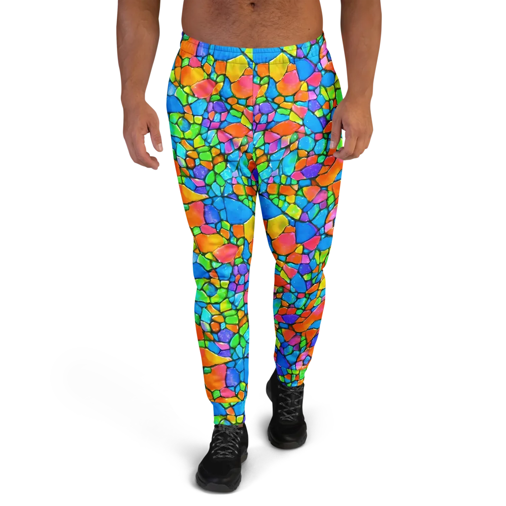 Prismatic Mosaic on Men's Joggers — Front