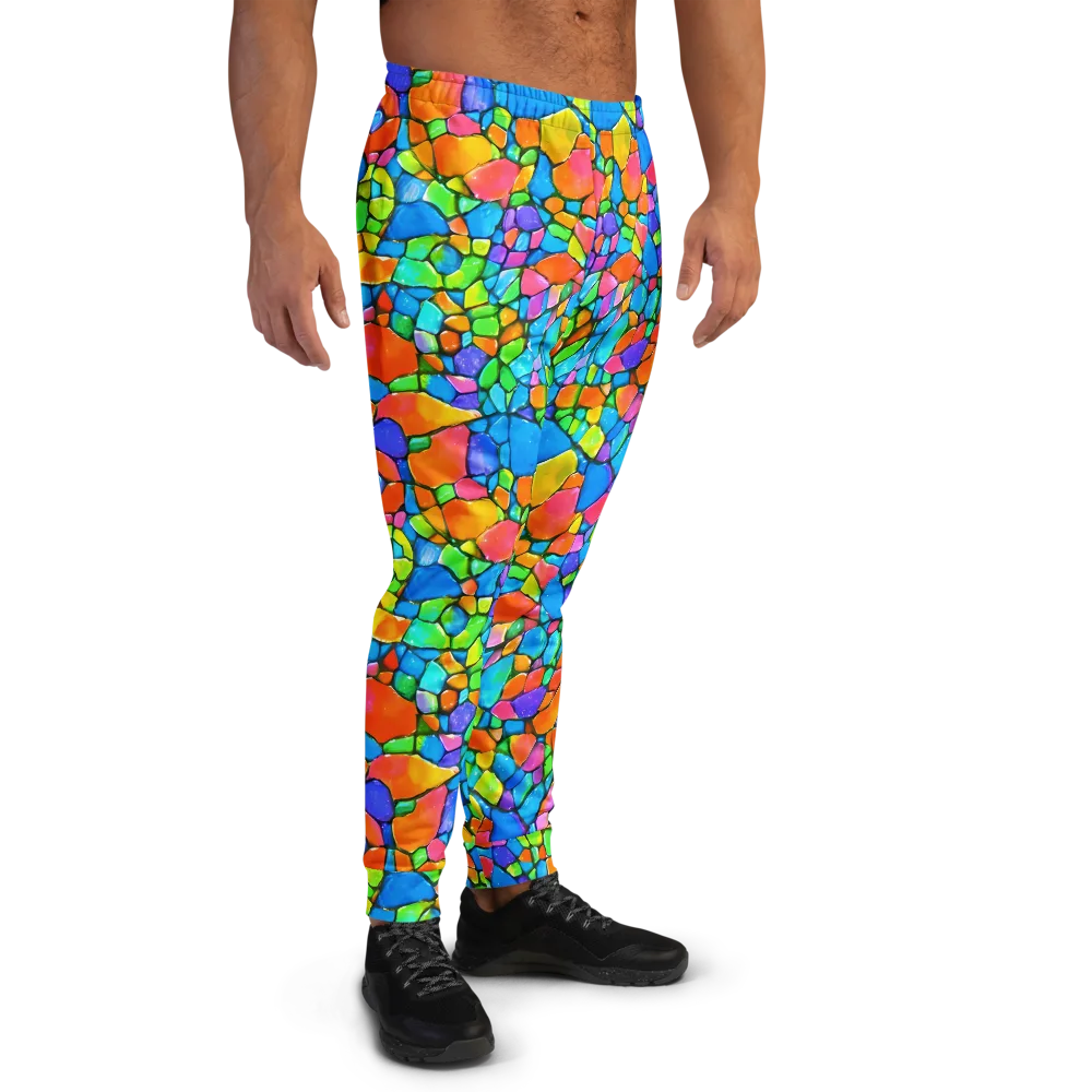 Prismatic Mosaic on Men's Joggers — Right