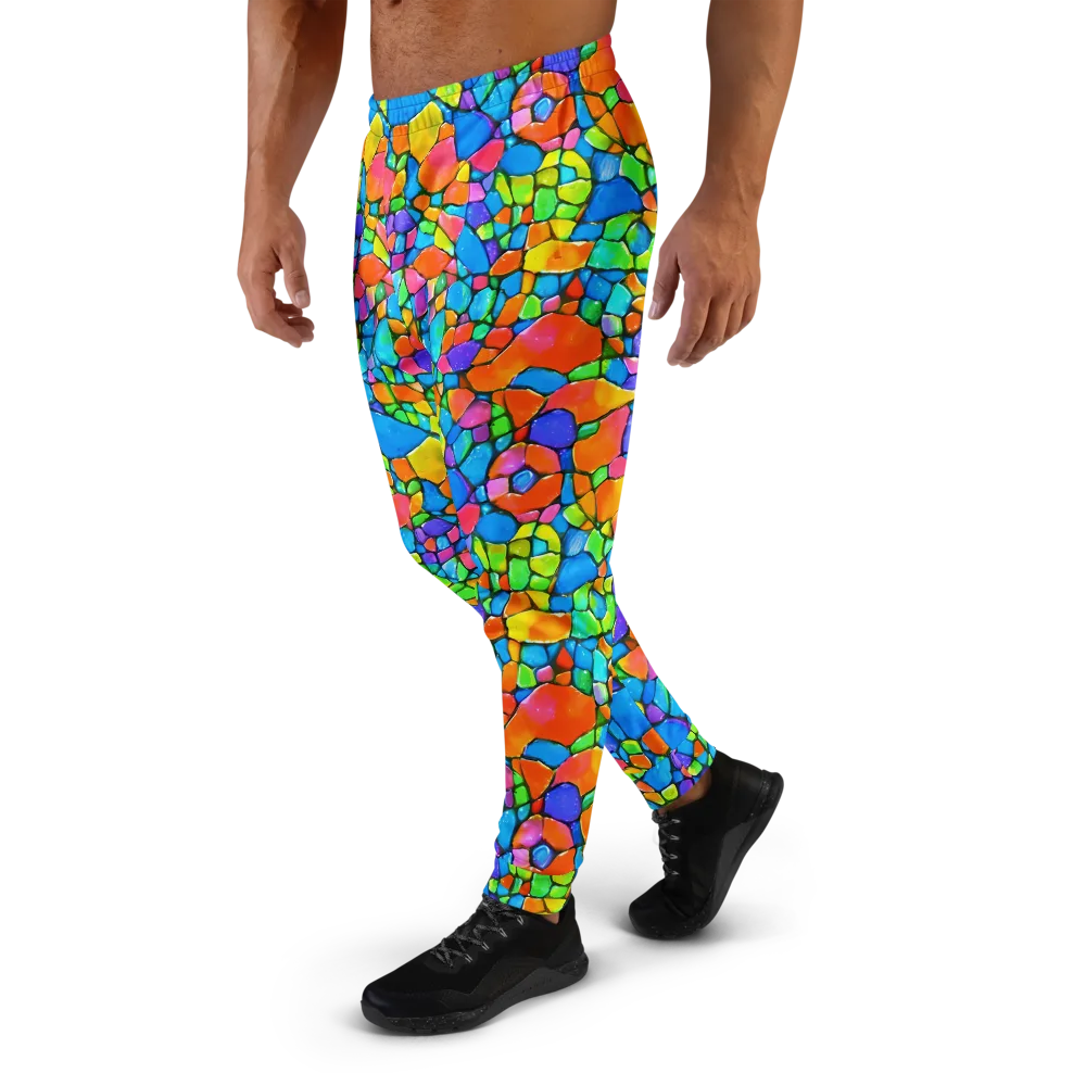 Prismatic Mosaic on Men's Joggers — Left