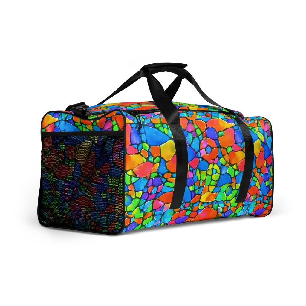 Prismatic Mosaic on Duffle Bag — Right Front