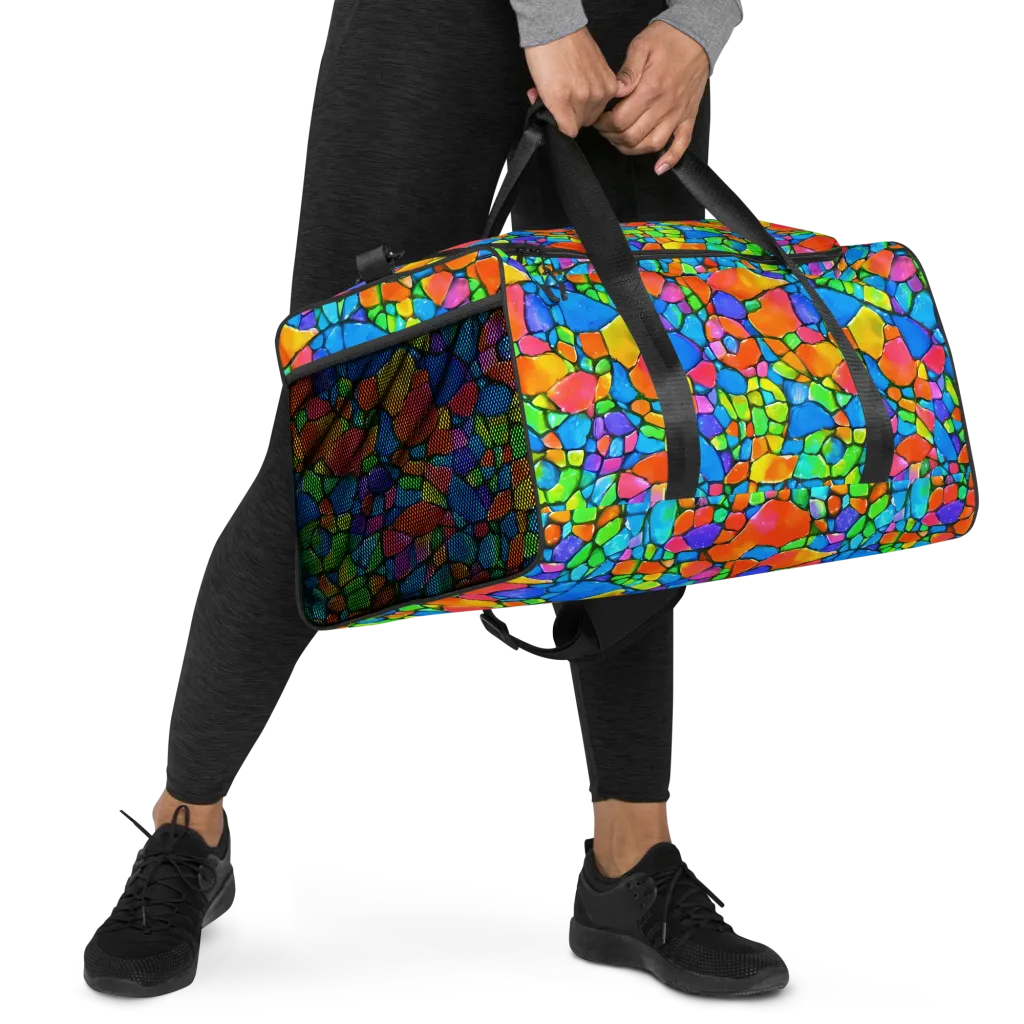 Prismatic Mosaic on Duffle Bag — Right Front
